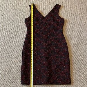 Elegant Black and Red Floral Dress